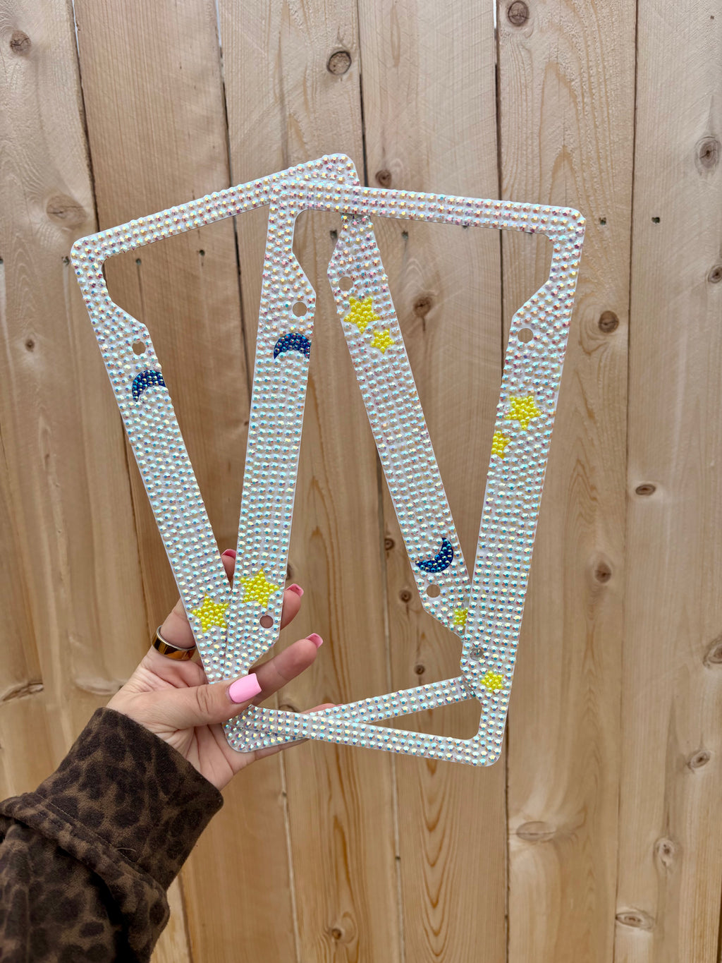 Bedazzled license plate frame